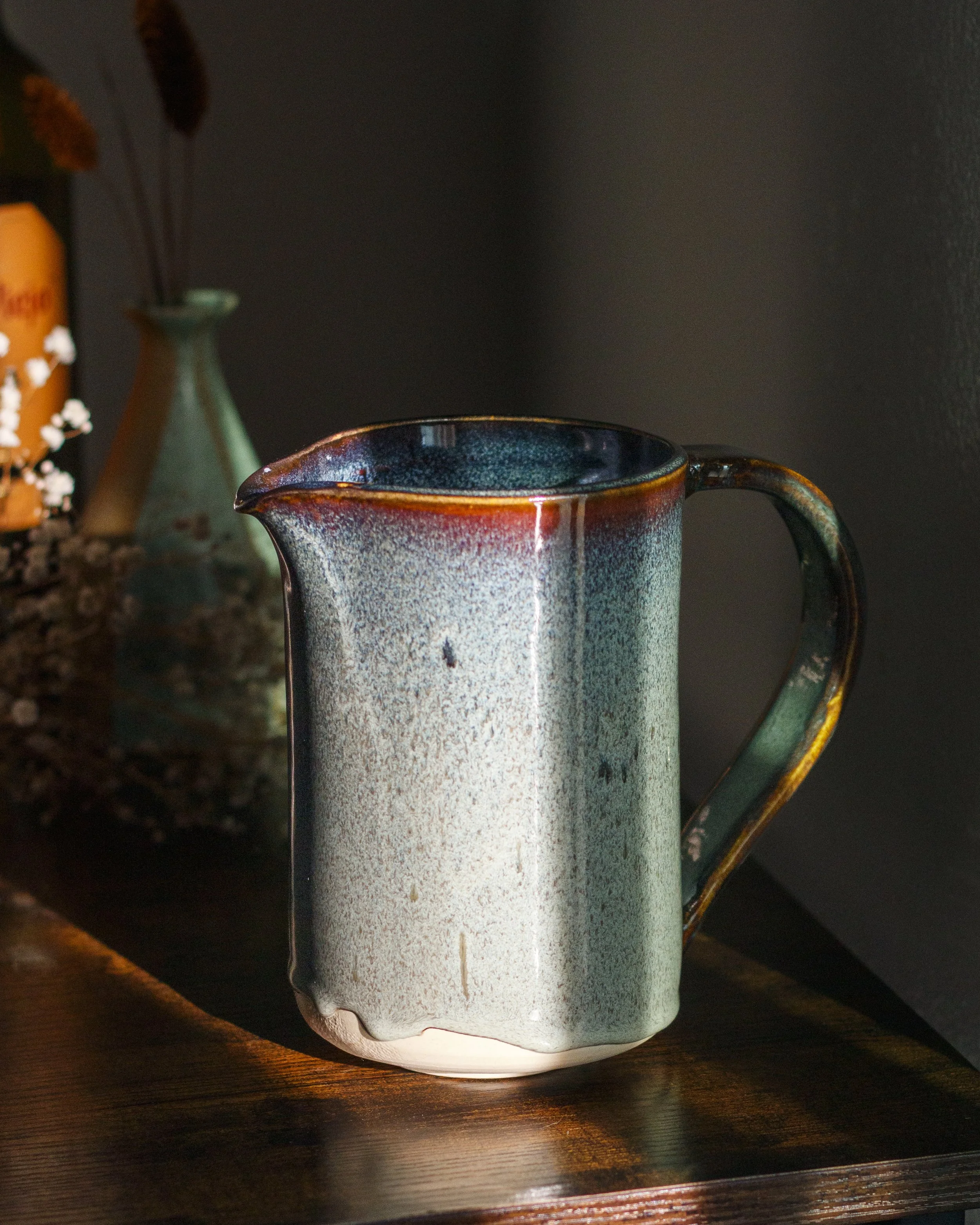 Large Blue Pitcher