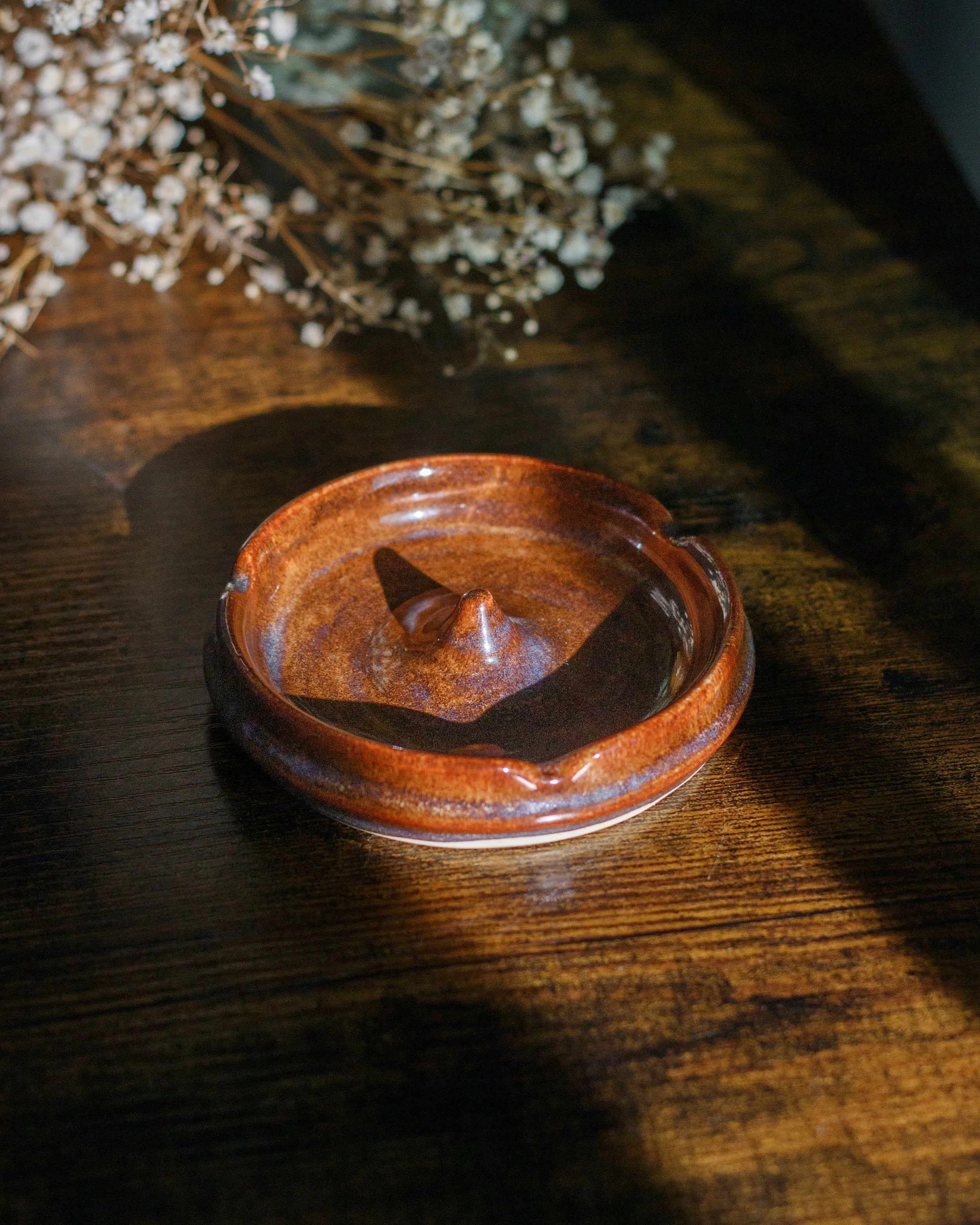 Round Orange Ashtray
