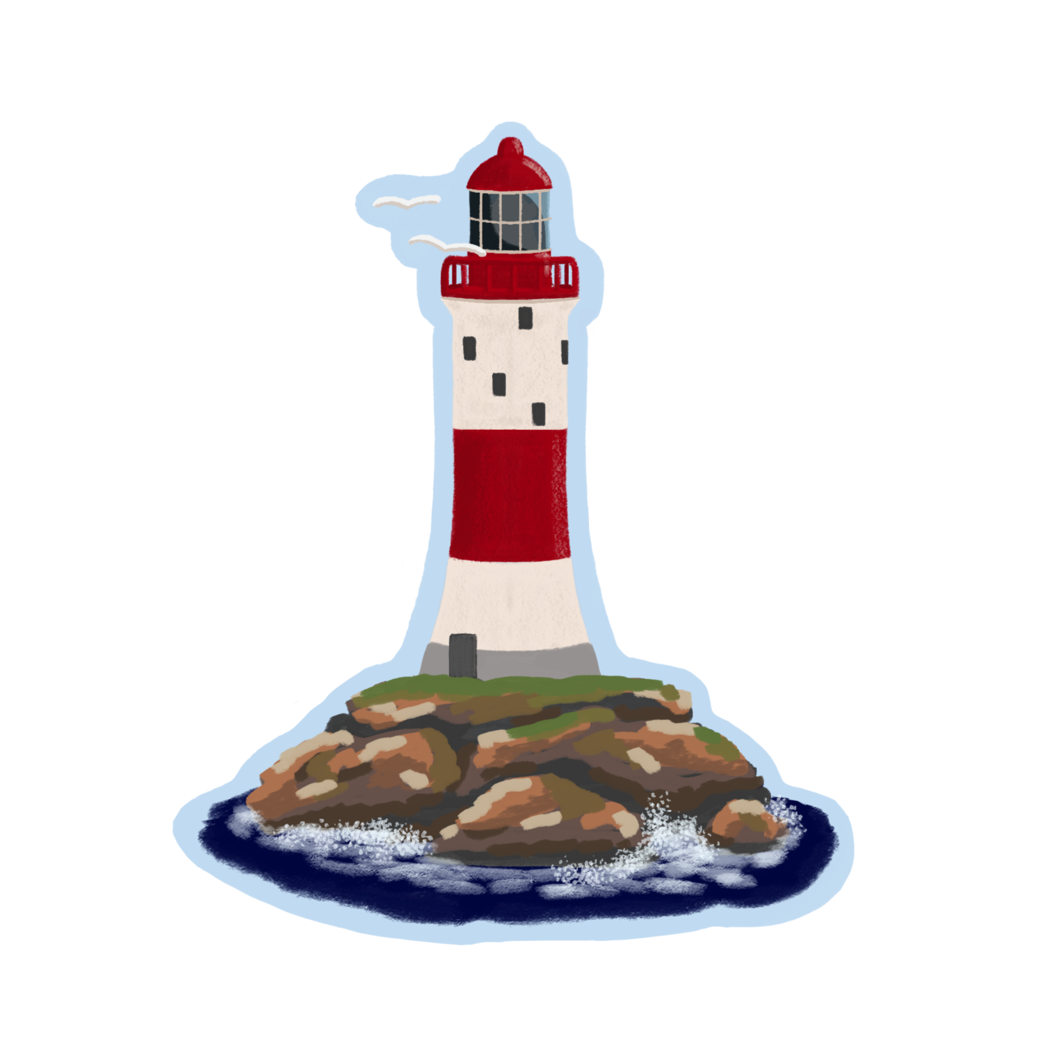 July Lighthouse Sticker