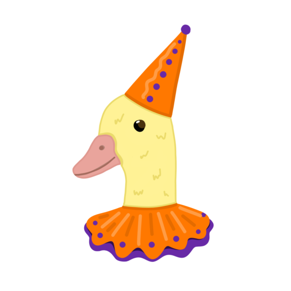 October Duck Sticker