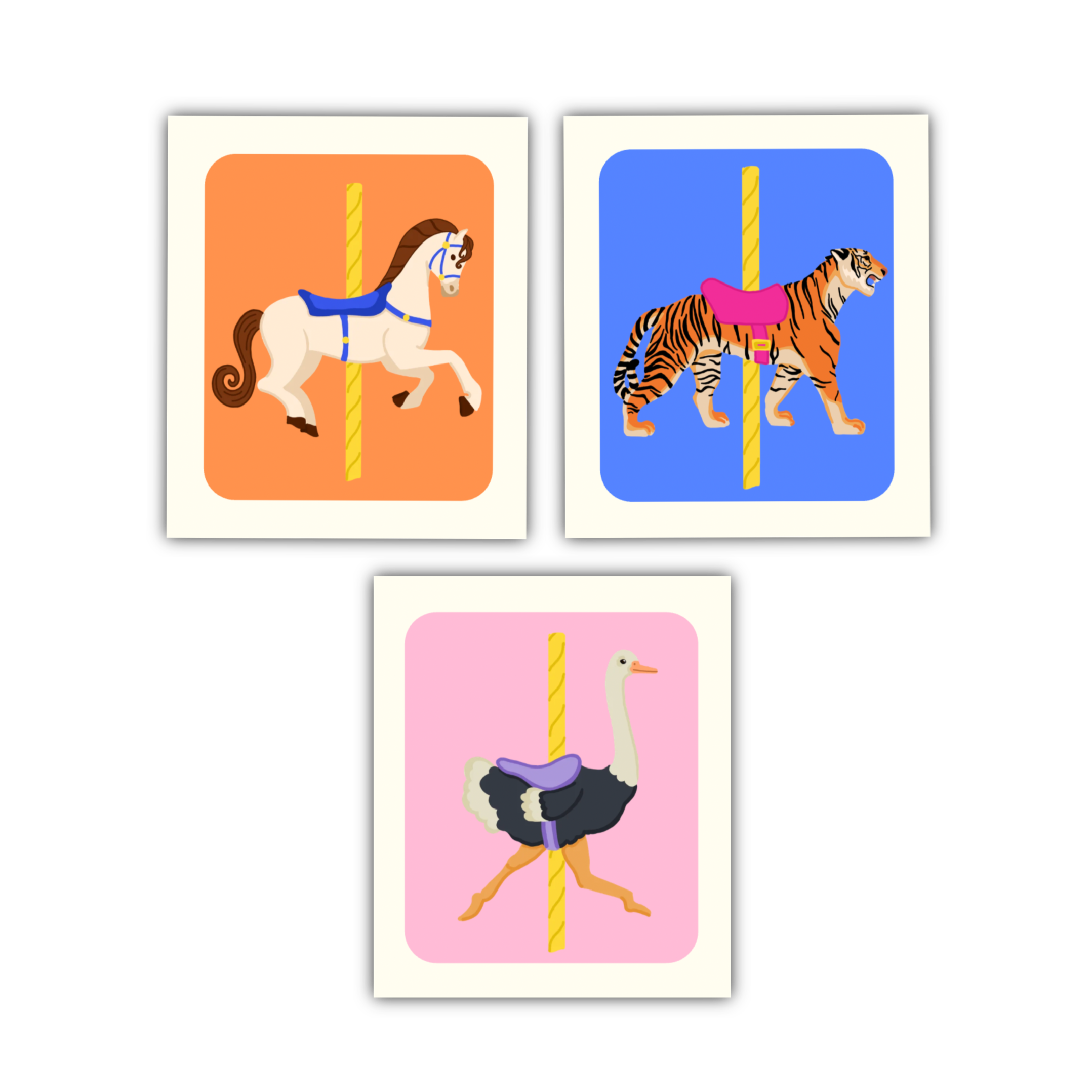 August Carousel Cards