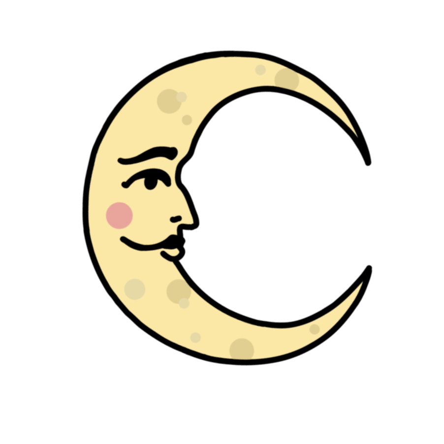 October Moon Sticker