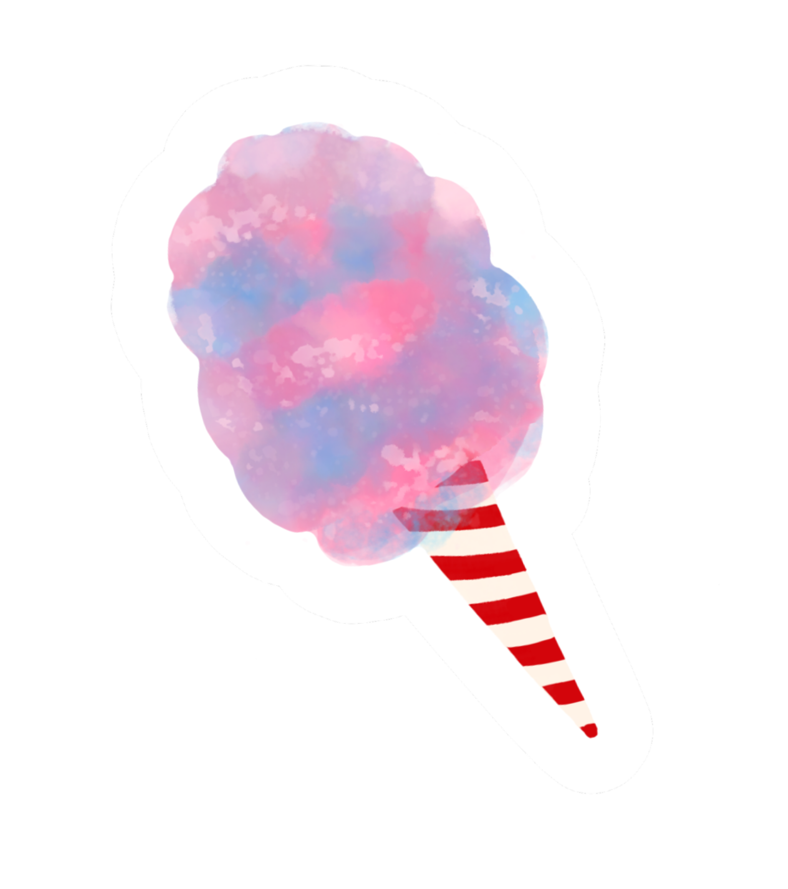 August Cotton Candy Sticker