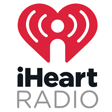 The iHeartRadio logo featuring a red heart with radio signal waves and the text 'iHeart RADIO' beneath it.