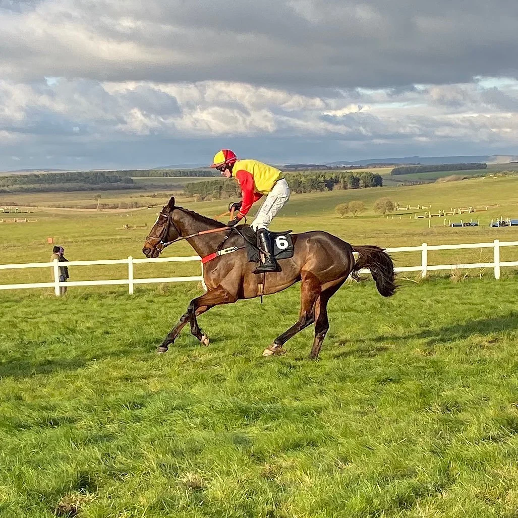 Great day today watching sponsored horse COCO LIVE (Choccy) running at Larkhill point to point. He ran well at the front right up to the last straight where he was sadly pipped to the post. Great first run of the season. One to watch!