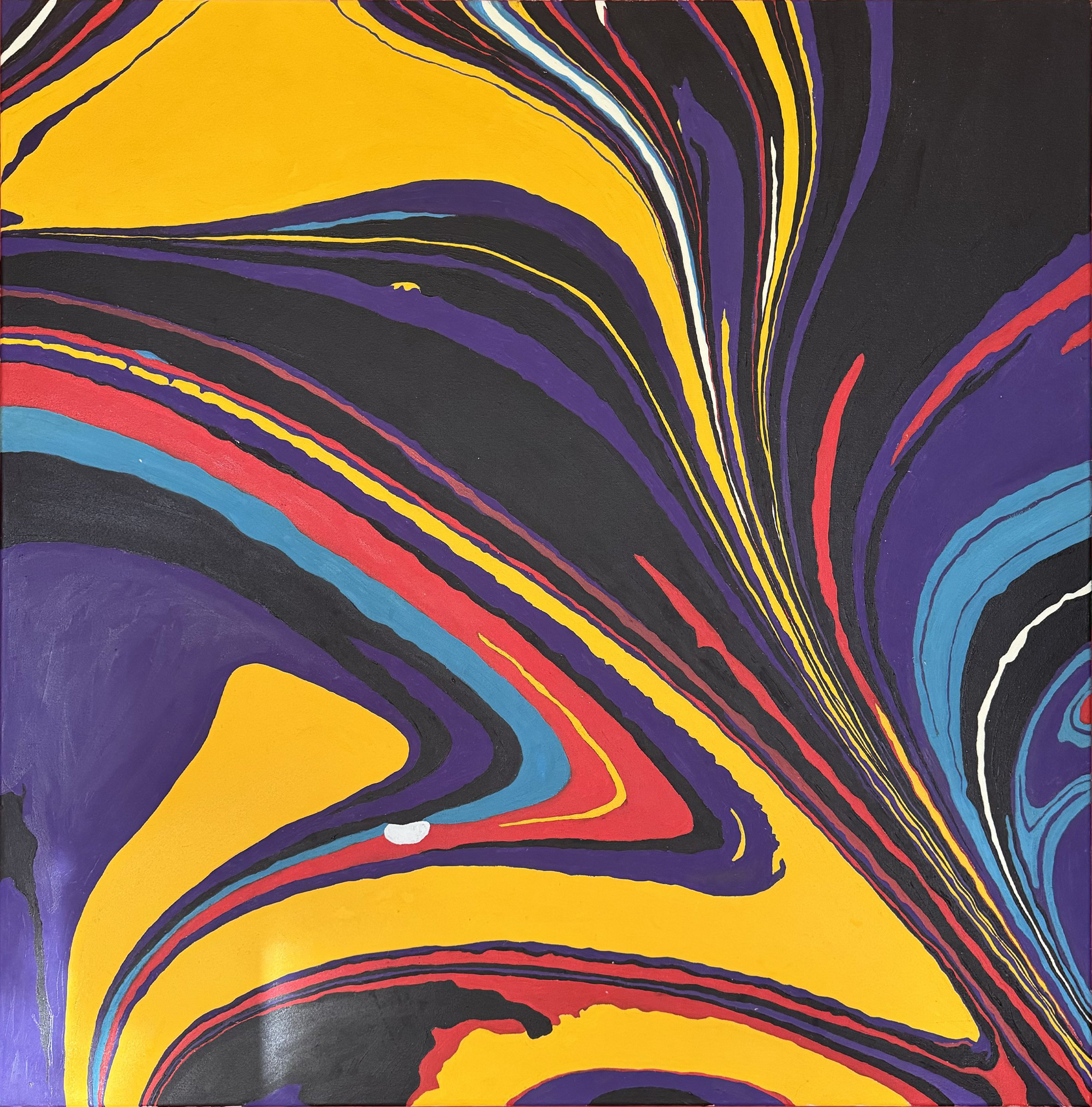 untitled (serpentine #1) - available  - 48" x 48" - oil on canvas with metal floating frame