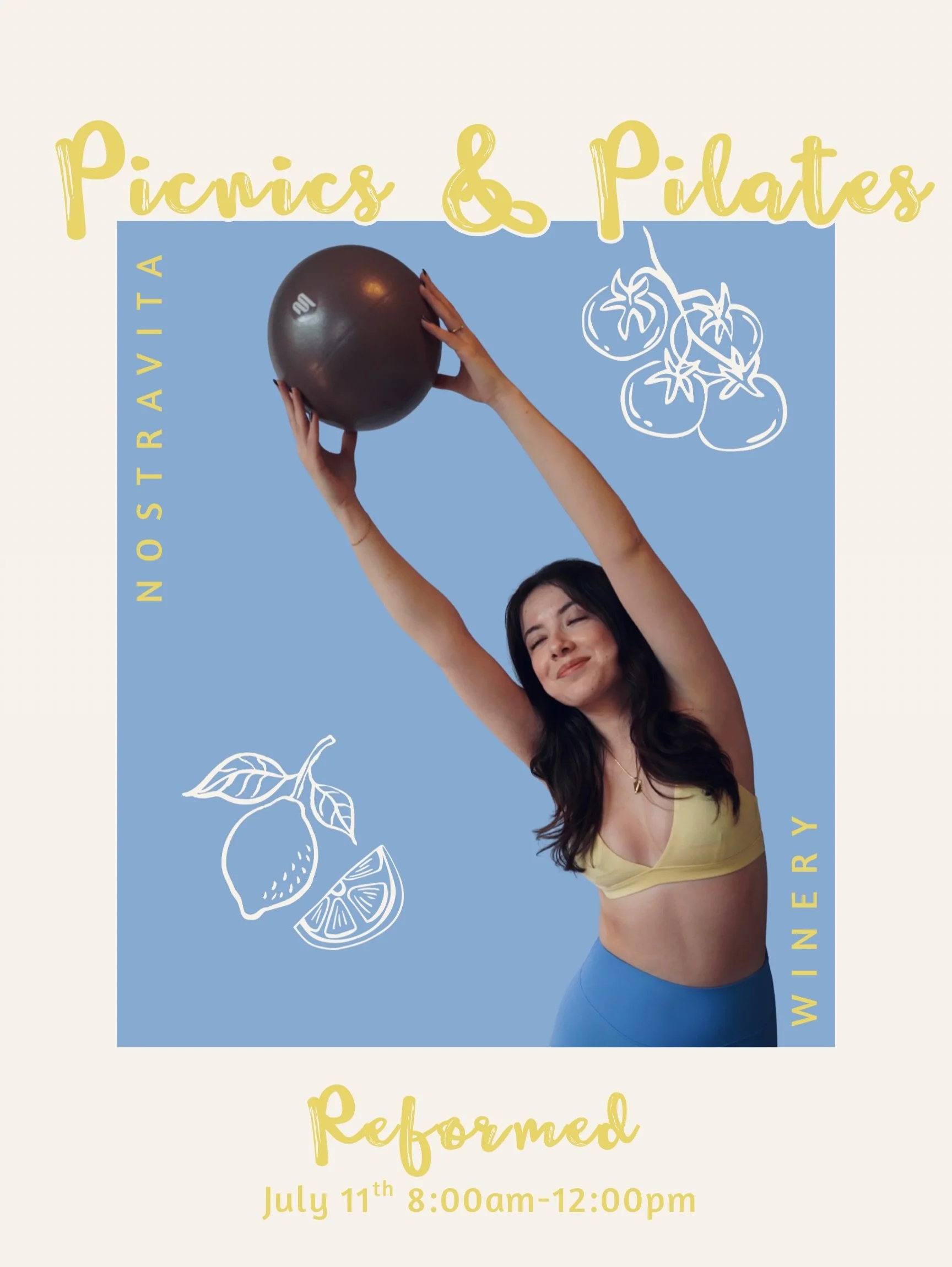 Picnics &amp; Pilates at Nostra Vita Winery is happening July 11th 🍷✨
Join us for a dreamy summer evening featuring a 30-minute yoga flow, 30-minute Pilates sculpt, a picnic setup, charcuterie, wine, vendors, and the cutest little take-home goodies.
