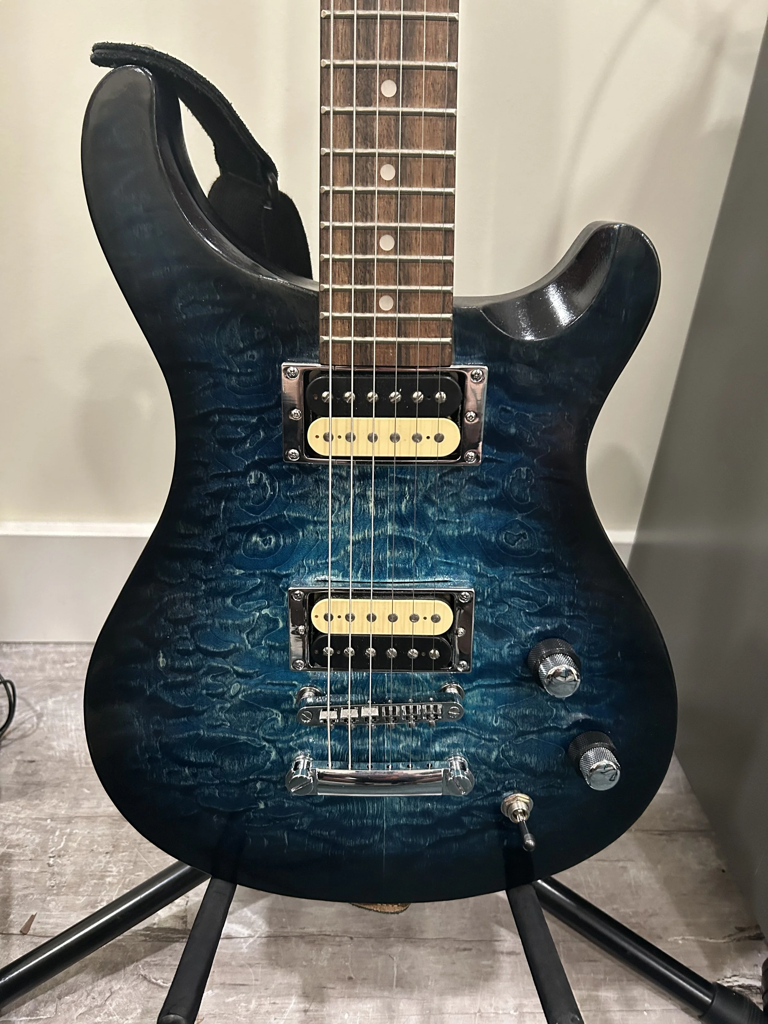 Poseidon - A PRS-like guitar with upgraded pickups, electronics, and tuners.