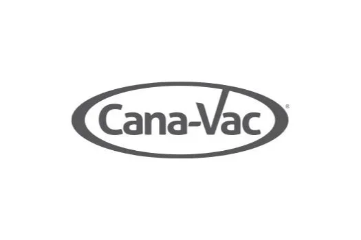 Cana-Vac logo with black text inside an oval shape.