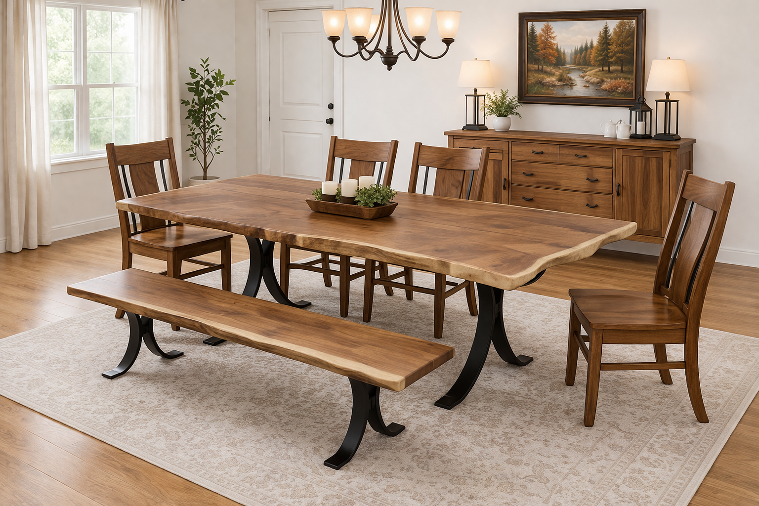 live edge walnut table and chairs with bench.png