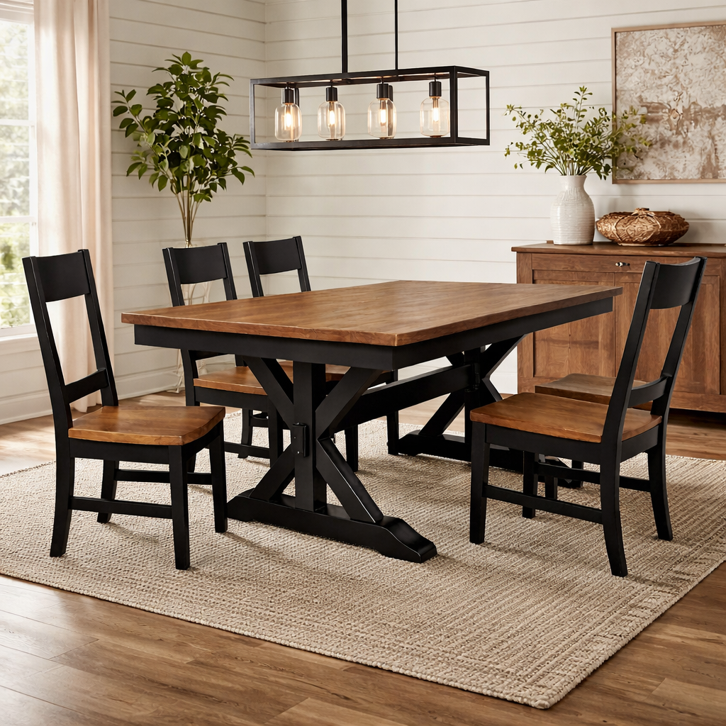 2 tone dining table and chairs.png
