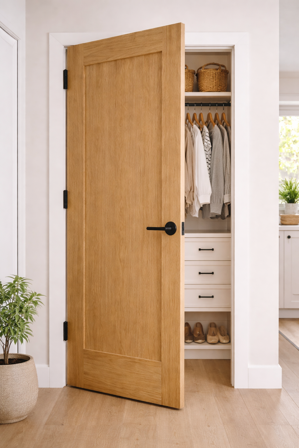 Shaker Flat Panel interior door white oak.png
