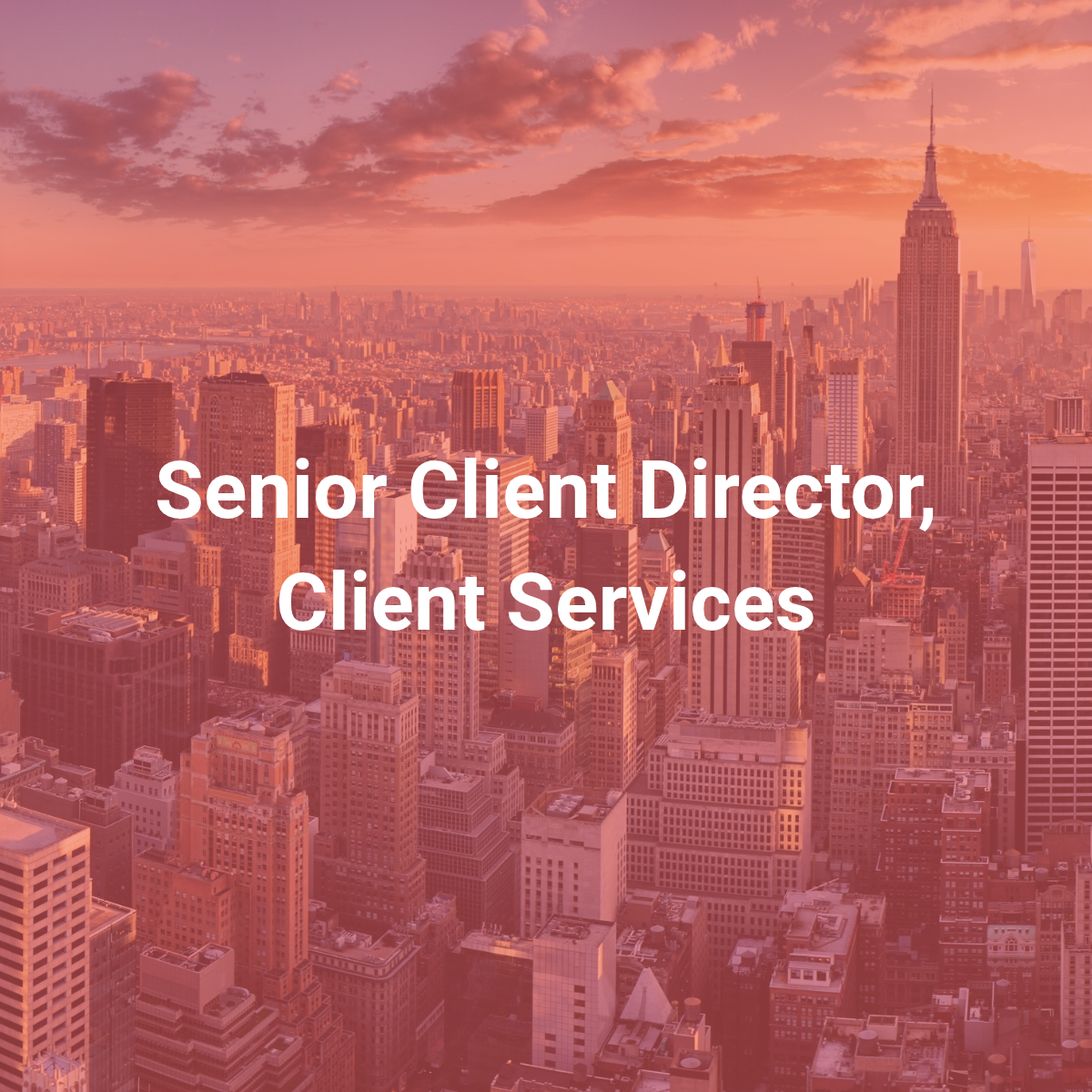 Senior Director: Client Leadership 
