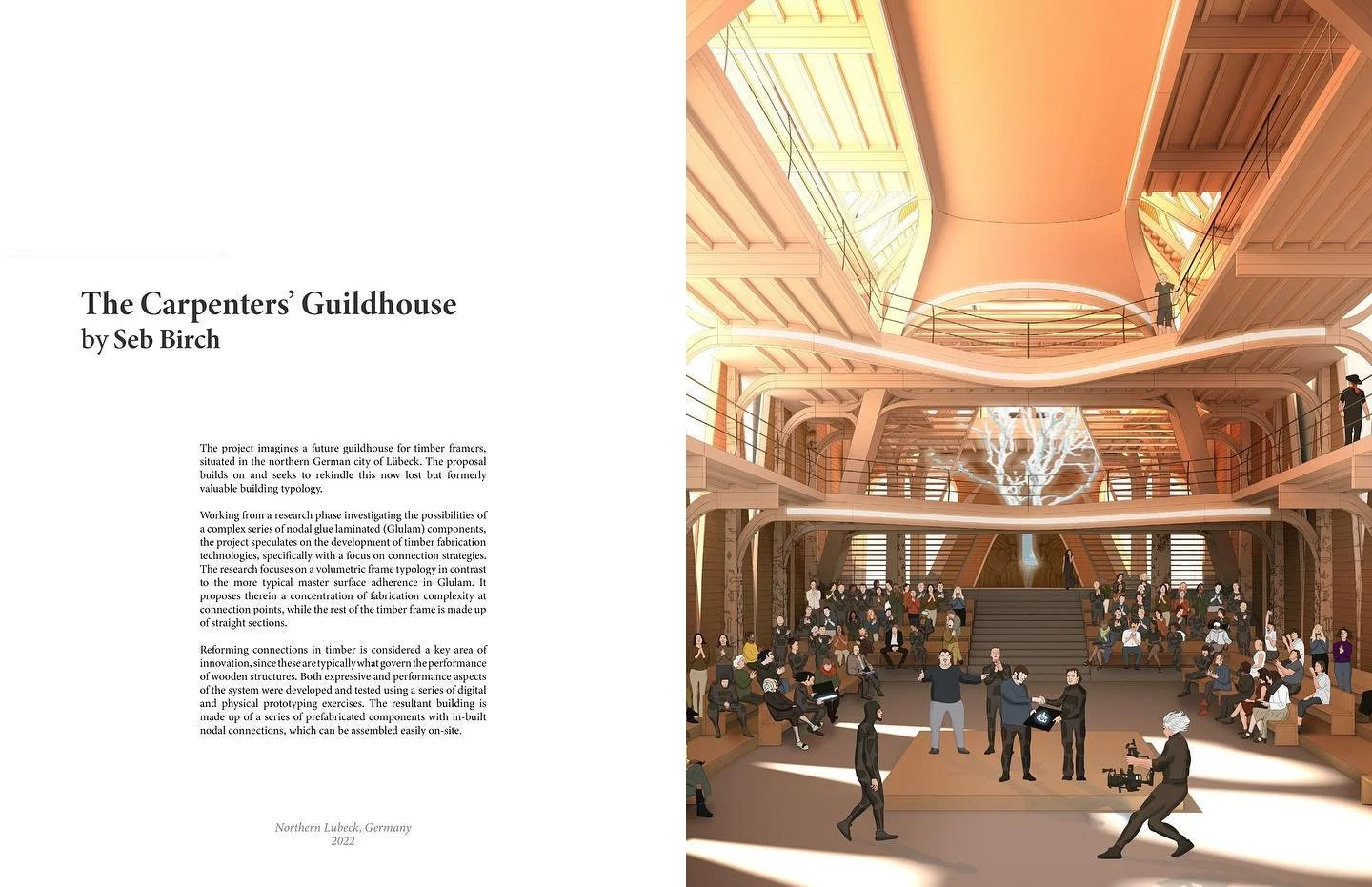 The Carpenters&rsquo; Guildhouse | Sebastian Birch @unit14_ucl  #wooddesignfocus #timberarchitecture @forestproductssociety