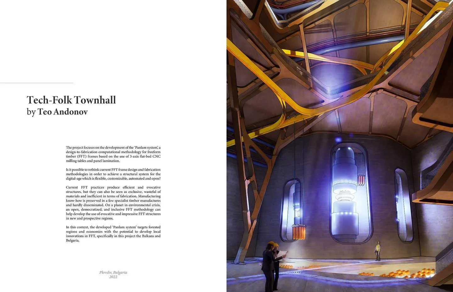 Tech-Folk Townhall | Teo Andonov @unit14_ucl  #wooddesignfocus #timberarchitecture @forestproductssociety