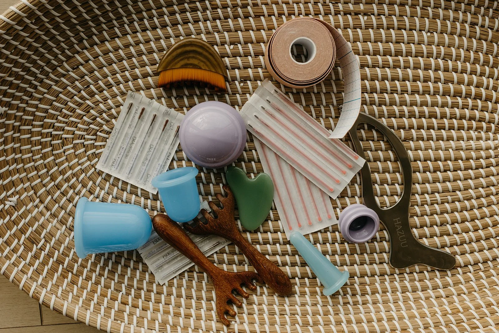 Manual therapy tools and instruments for lymphatic massage, myofascial release, scar tissue. includes dry needles.