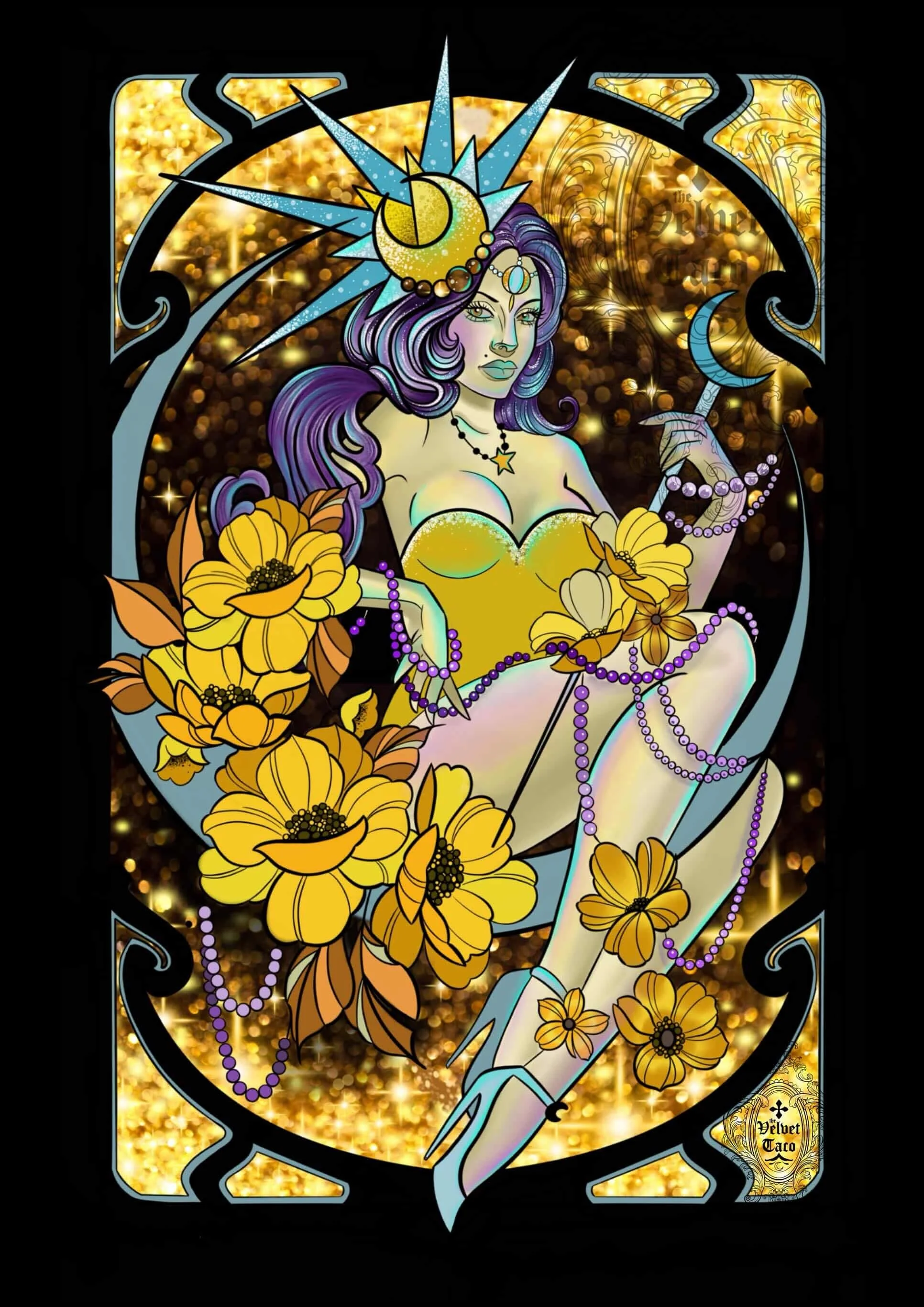 *Golden Eclipse* Mini Relic Print