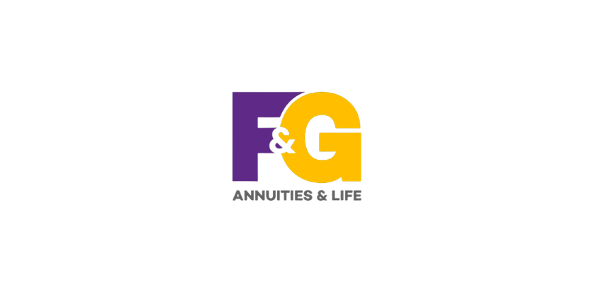 F&G logo with purple and yellow letters and the words 'ANNUITIES & LIFE' underneath.