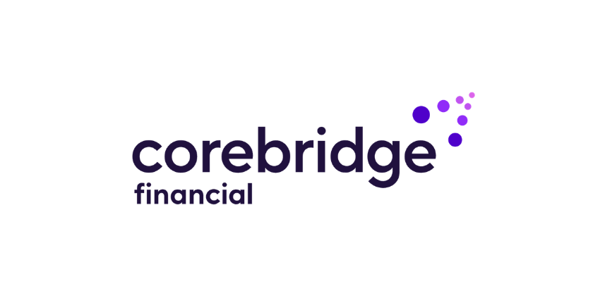 Corebridge Financial logo with purple dots arranged in an upward curve.