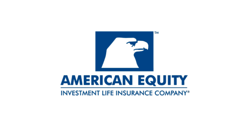 Logo of American Equity Investment Life Insurance Company featuring an eagle silhouette and blue text.