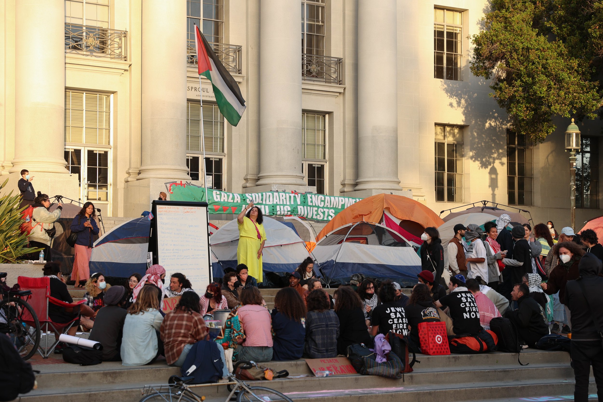 Day one of UC Berkeley's Free Palestine Encampament
