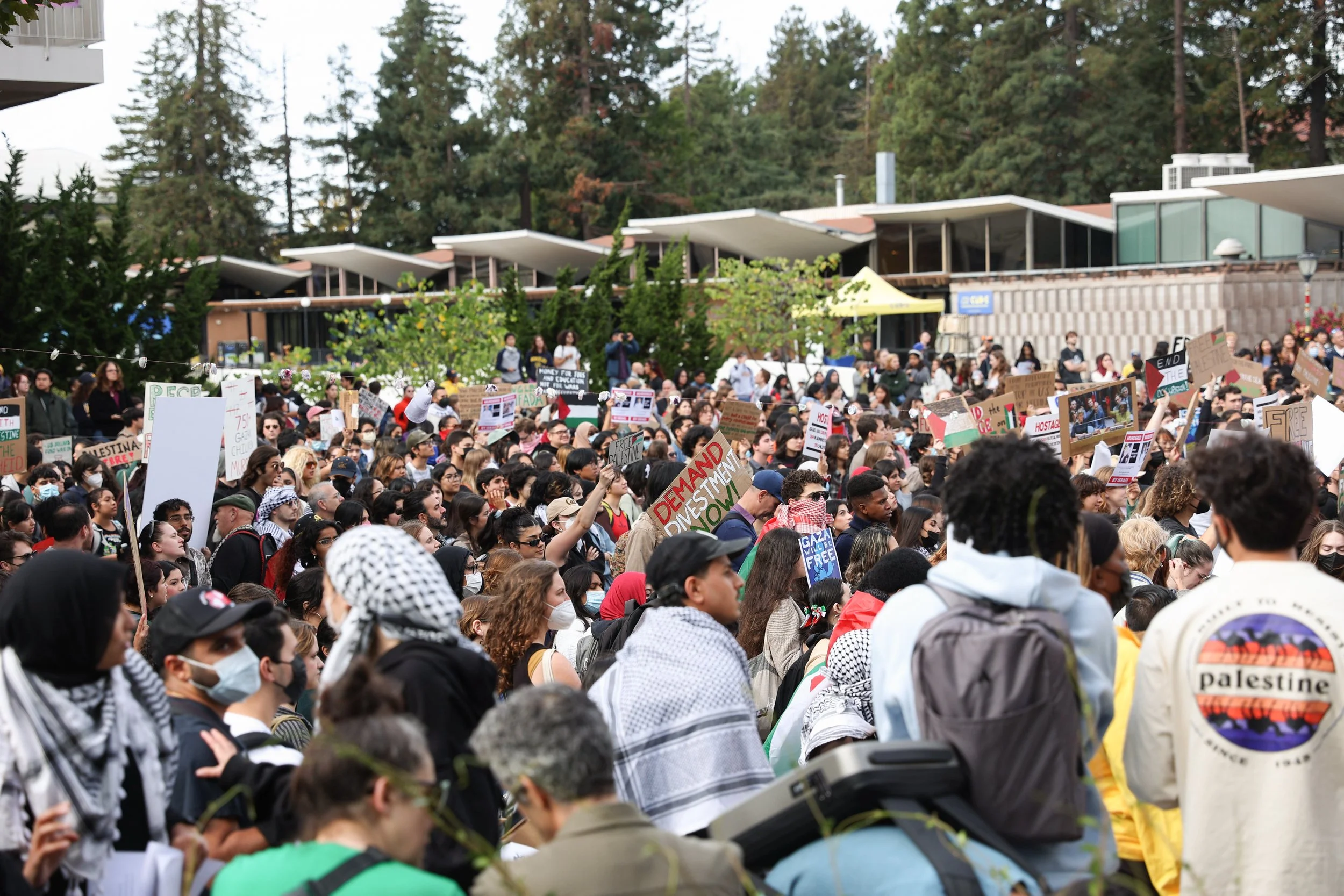 Hundreds walk out on Sproul Plaza