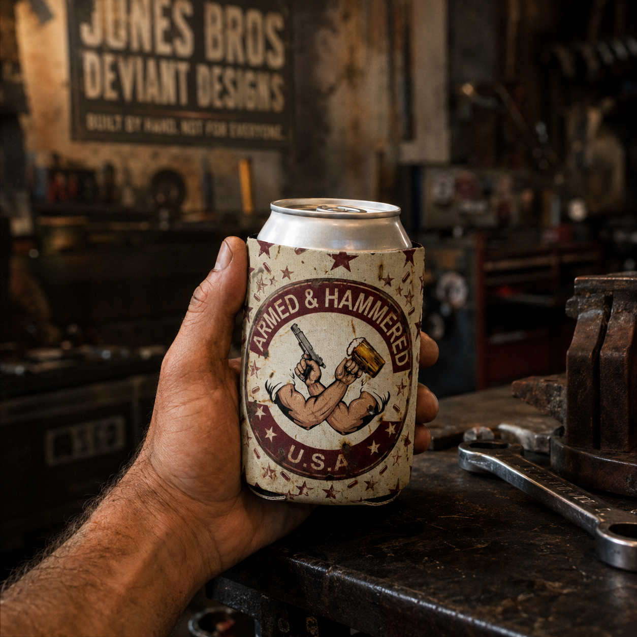 "Armed & Hammered" Bulletproof (Not Really) Can Cooler