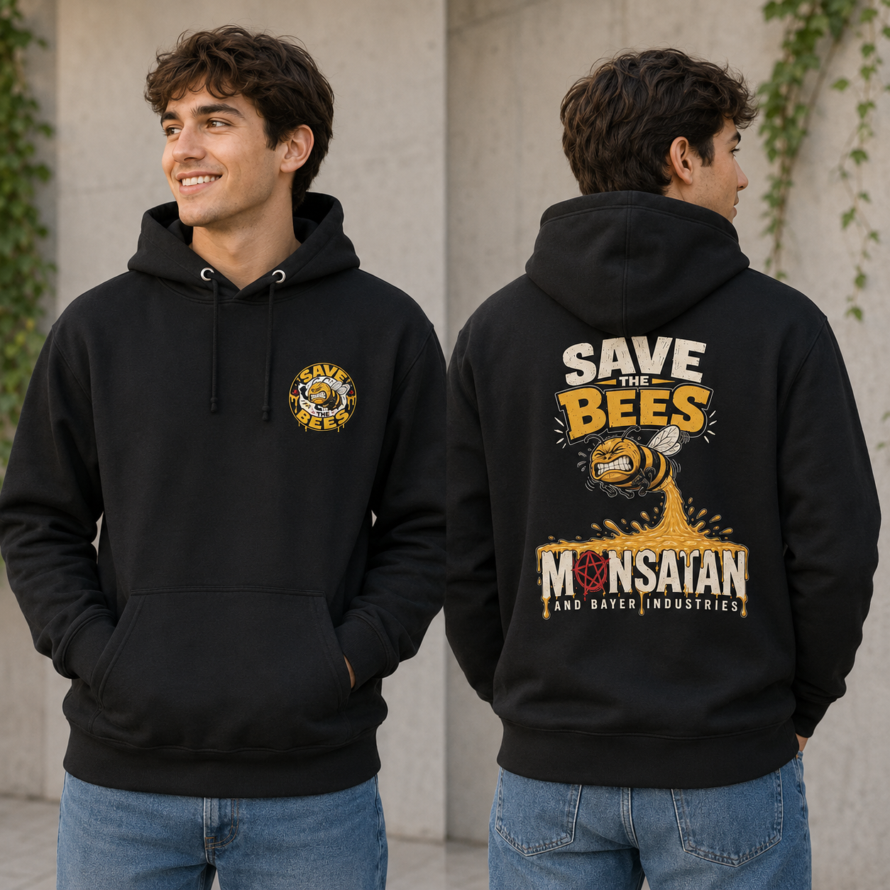 Save The Bees Deluxe Hoodie | Honey Hits Back