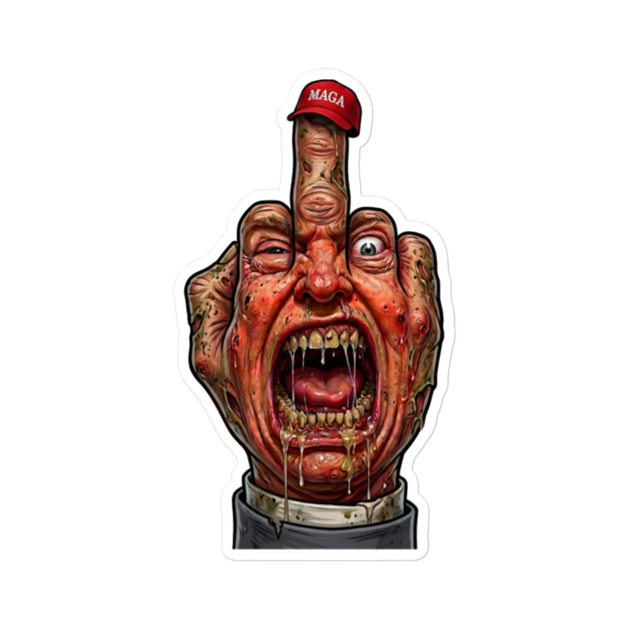 Middle Finger MAGA Executive Salute - Die-Cut Sticker