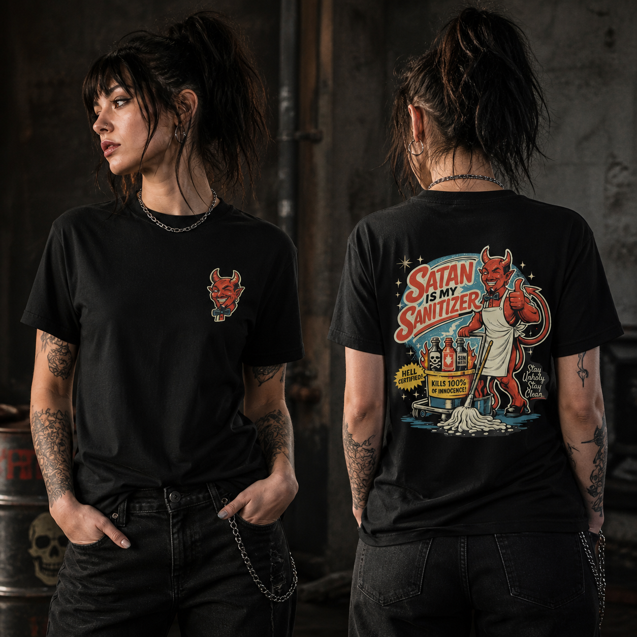 Satan Is My Sanitizer - Unisex T-Shirt