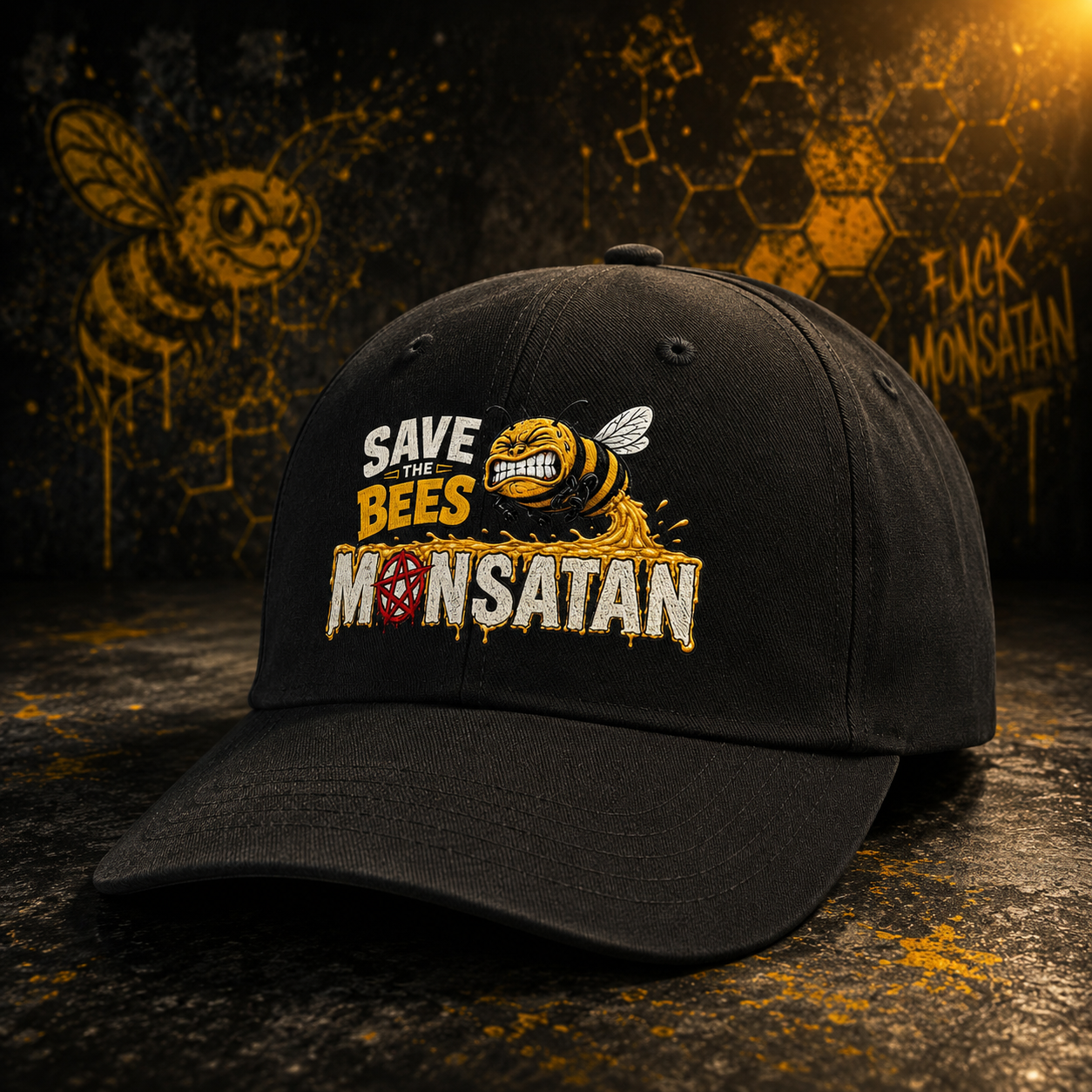 Save the Bees: Monsatan Dad Hat