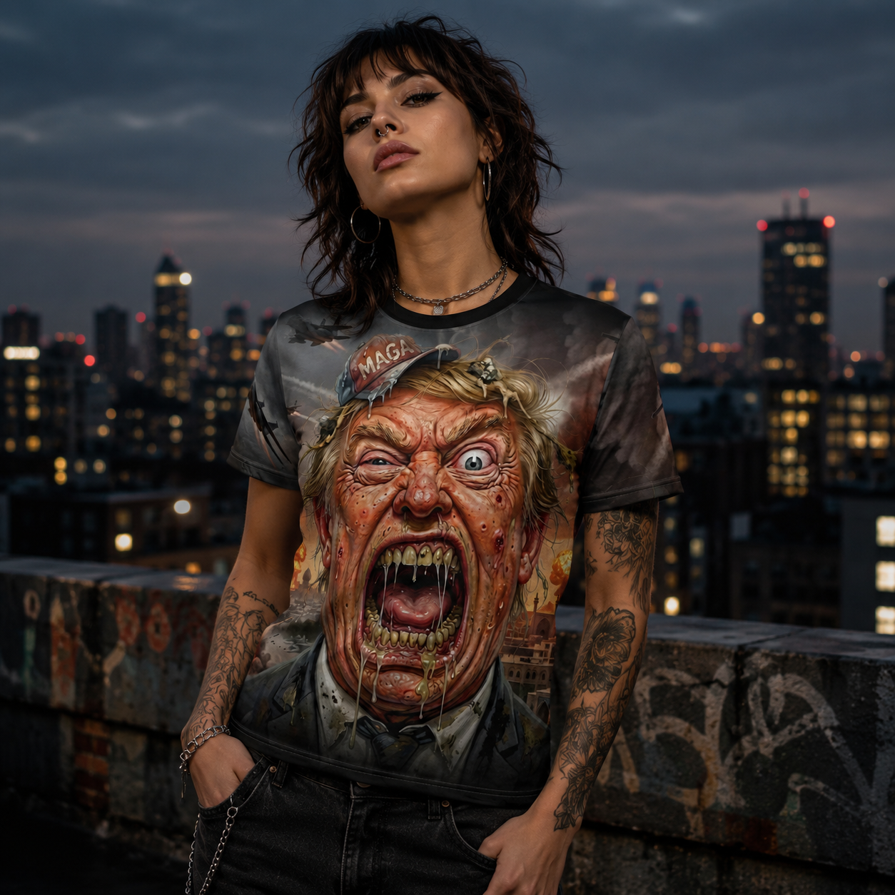 Trump Meltdown - Women’s Cotton Crew Neck T-Shirt