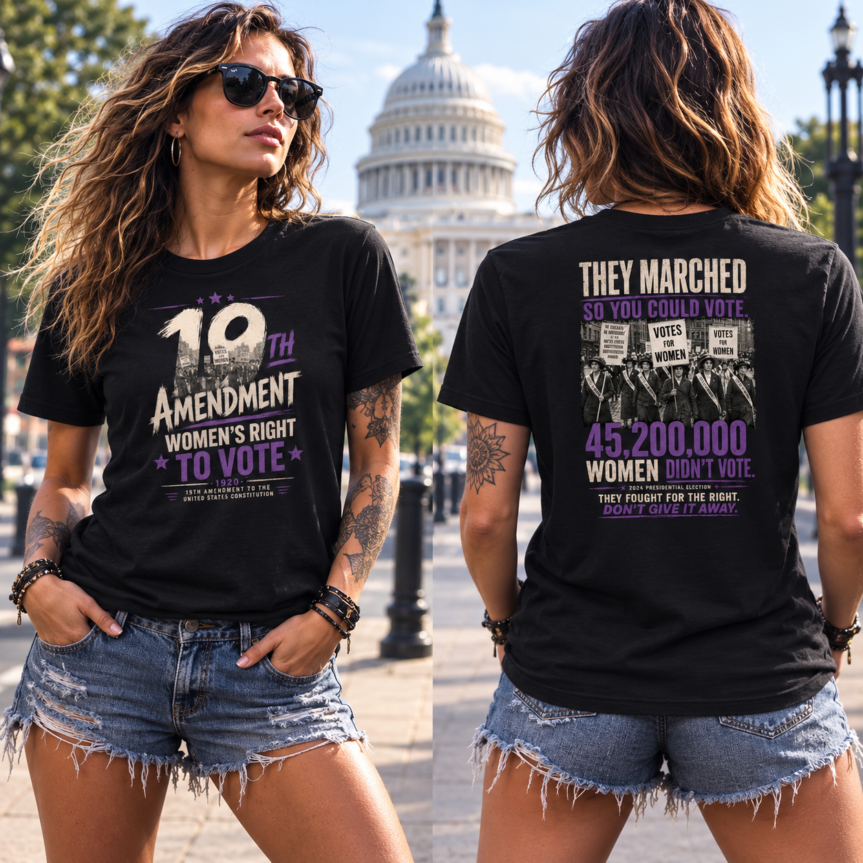 They Marched - 19th Amendment T-Shirt