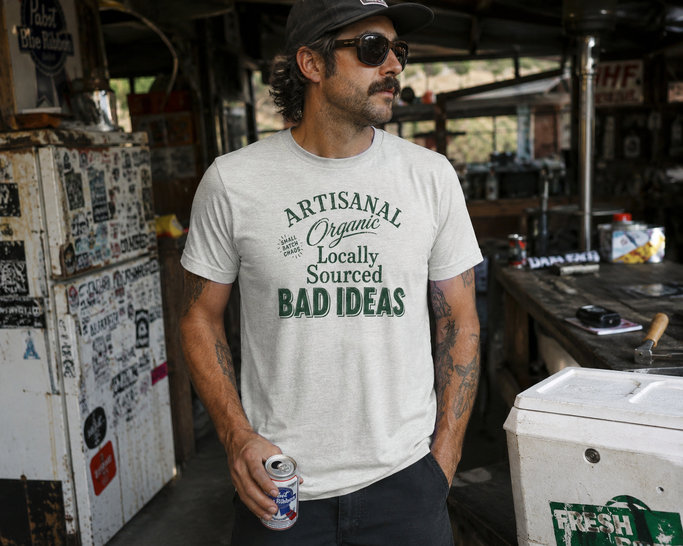 Artisanal Organic Locally Sourced Bad Ideas - Unisex T-Shirt