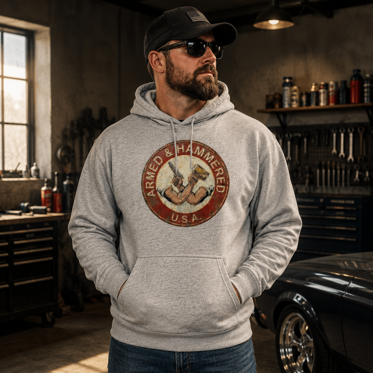 Armed & Hammered Deluxe Unisex Hoodie