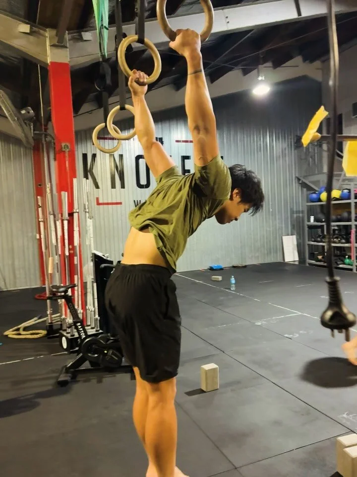 Some German hangs from the Wednesdays Strength class 

This is a compromised position of max shoulder extension, but it can be strengthened and stretched creating resilient, strong and flexible shoulders.

A good prep exercise also for the back lever