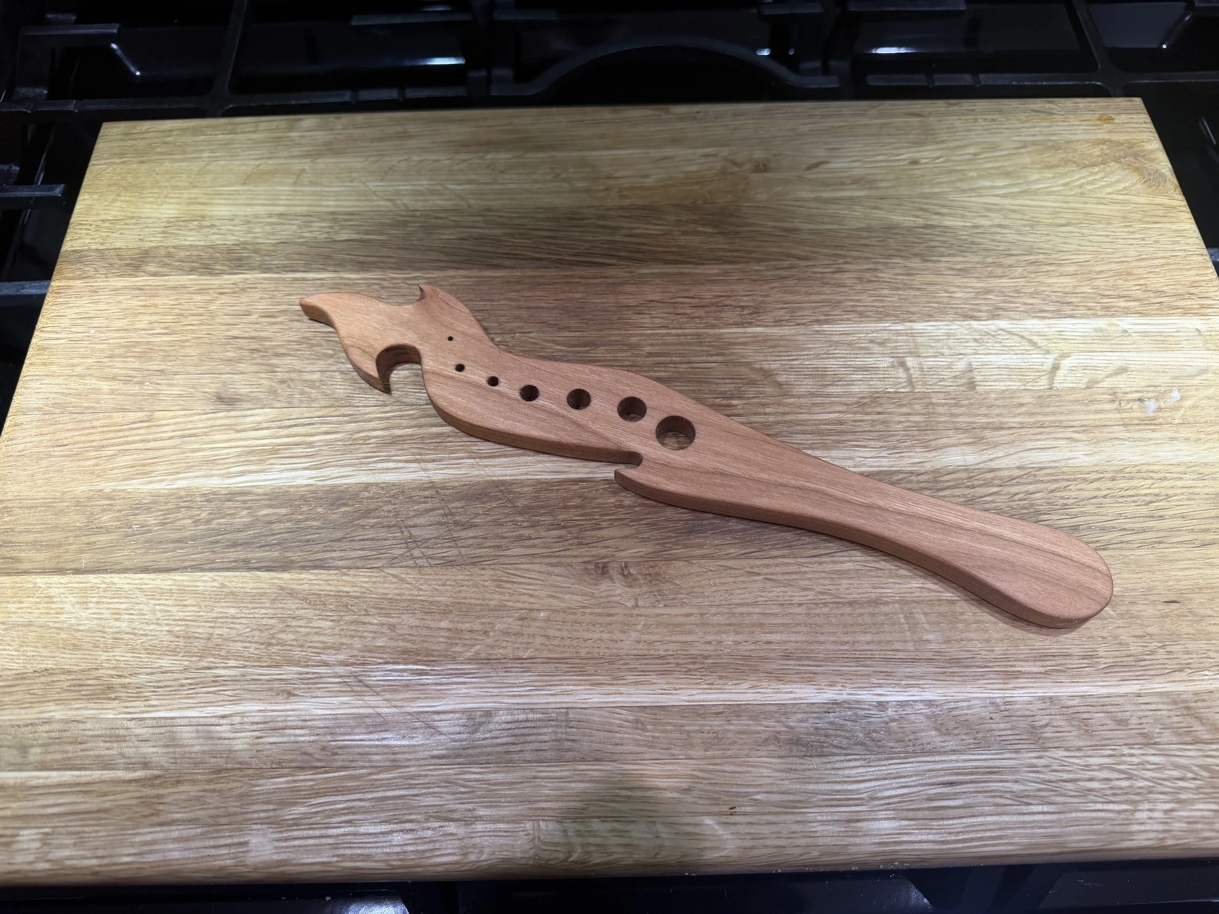 3-in-1 Handcrafted Cherry Wood Kitchen Tool