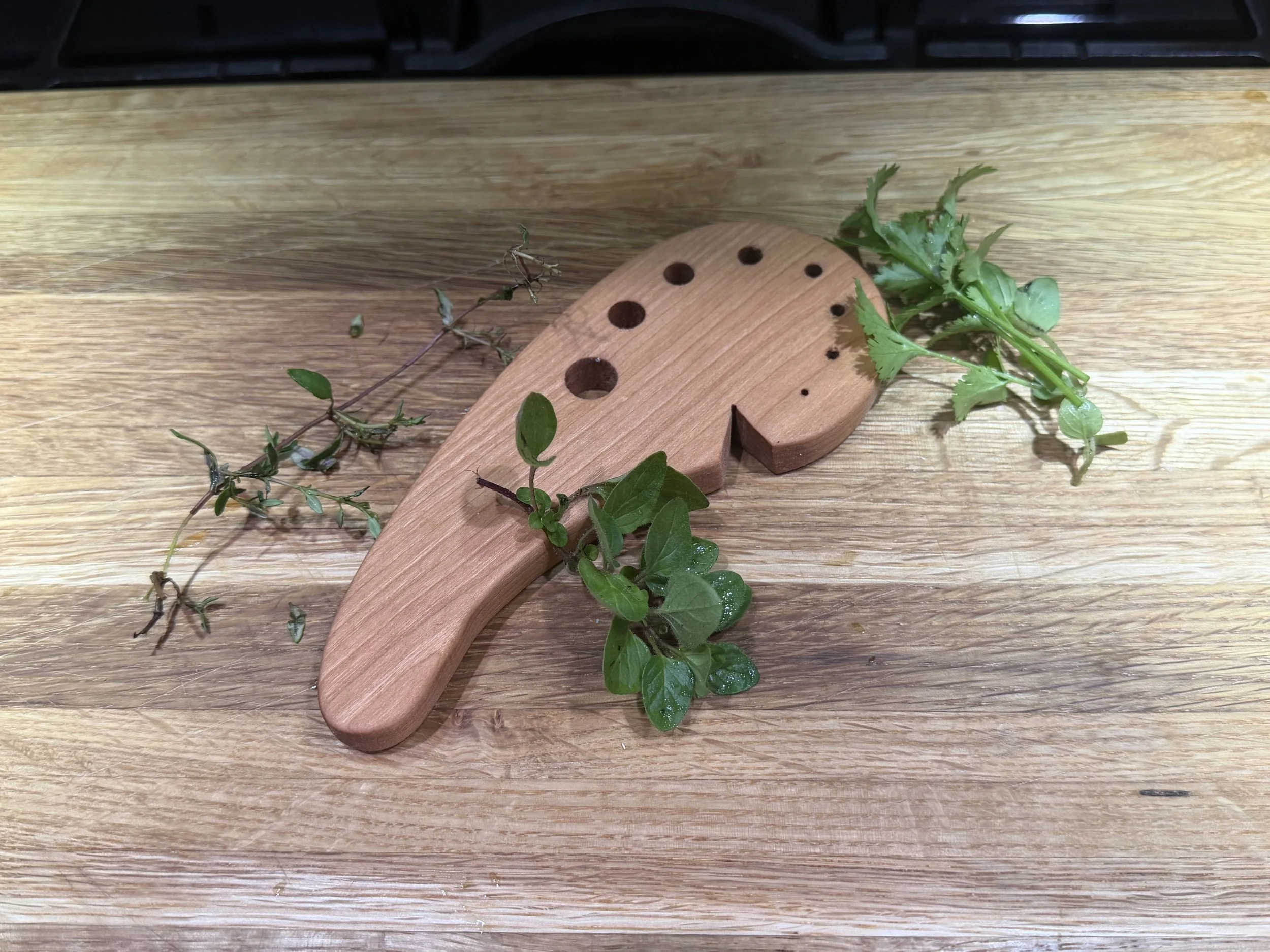 Handcrafted Cherry Wood Herb Stripper