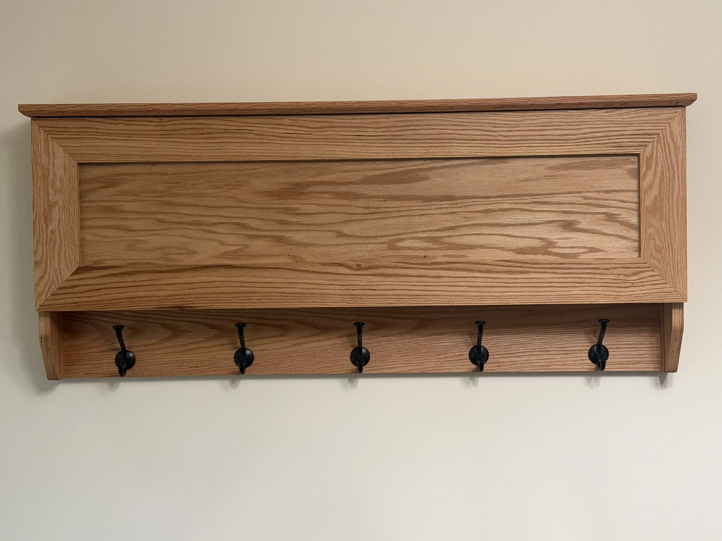 Solid Oak Wall-Mounted Entryway Cabinet w/RFID Lock