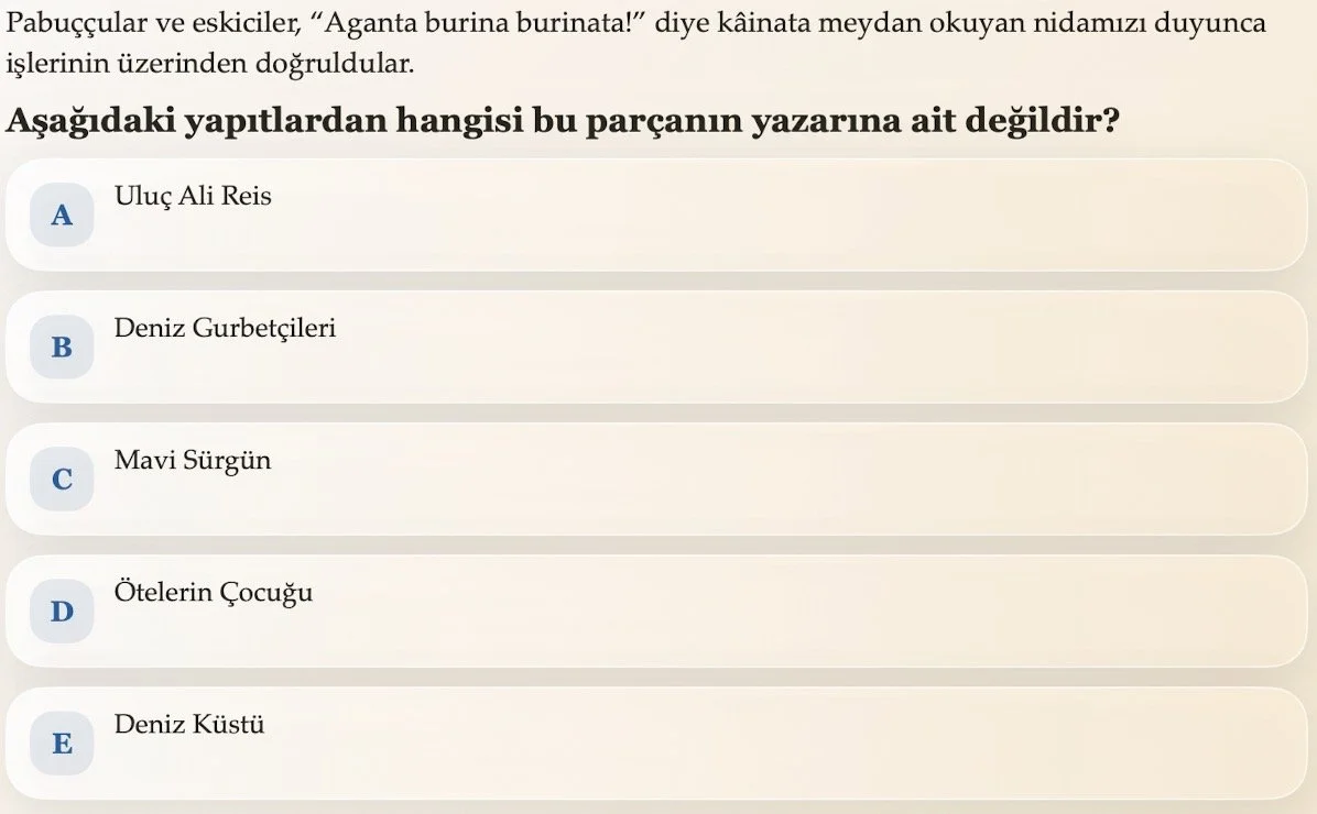 Bu soruyu &ccedil;oğu kişi yanlış yapıyor! ⏳ Cevap 1 saat sonra a&ccedil;ıklanacak. 👇 Cevabı yorumlara yaz! 

#aytedebiyat #edebiyat #yks #ayt #edebiyatsoru #yks2026