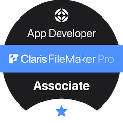 Claris FileMaker Pro App Developer Associate certification badge