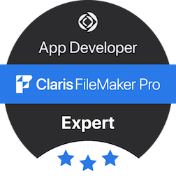 Claris FileMaker Pro App Developer Expert certification badge