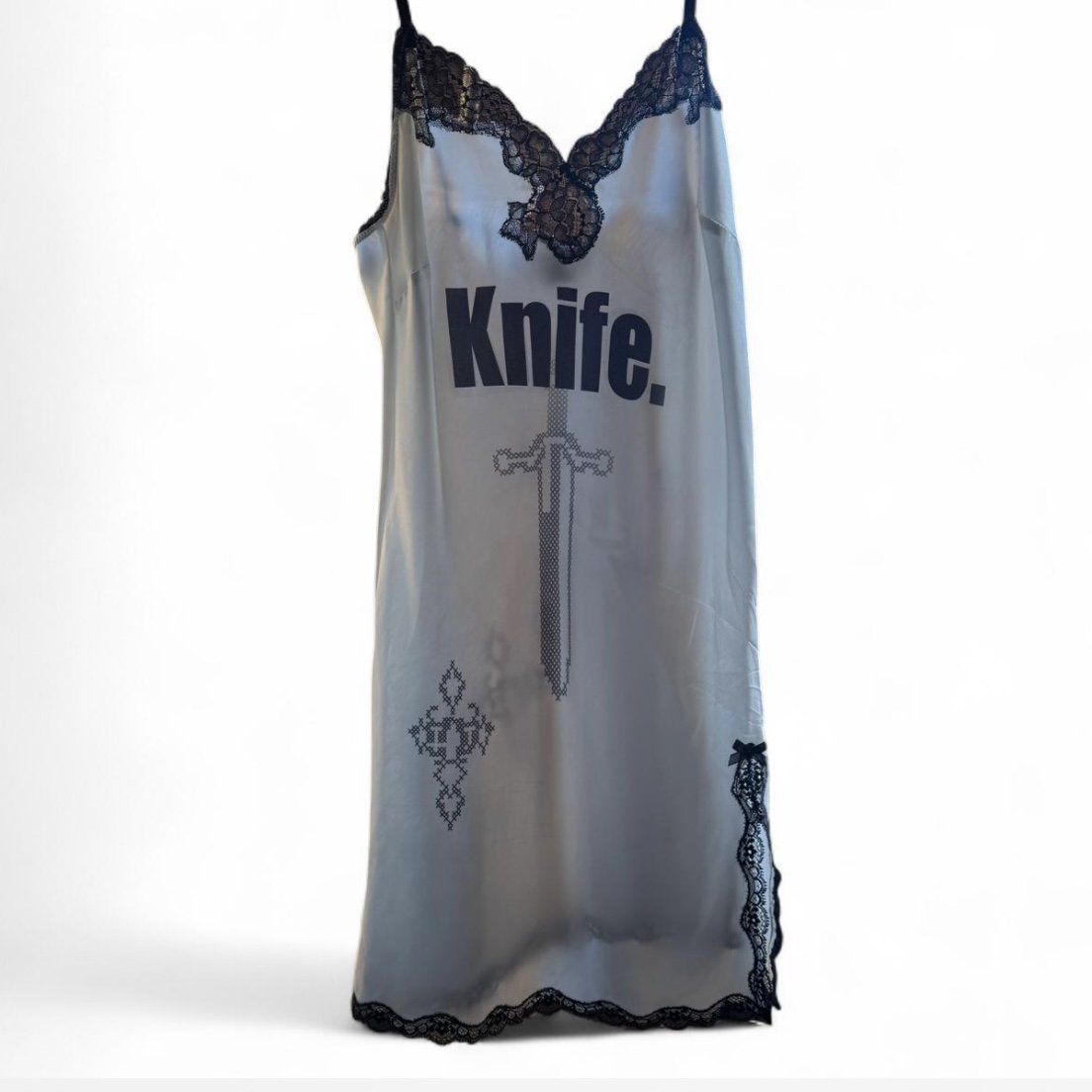 KNIFE slip dress