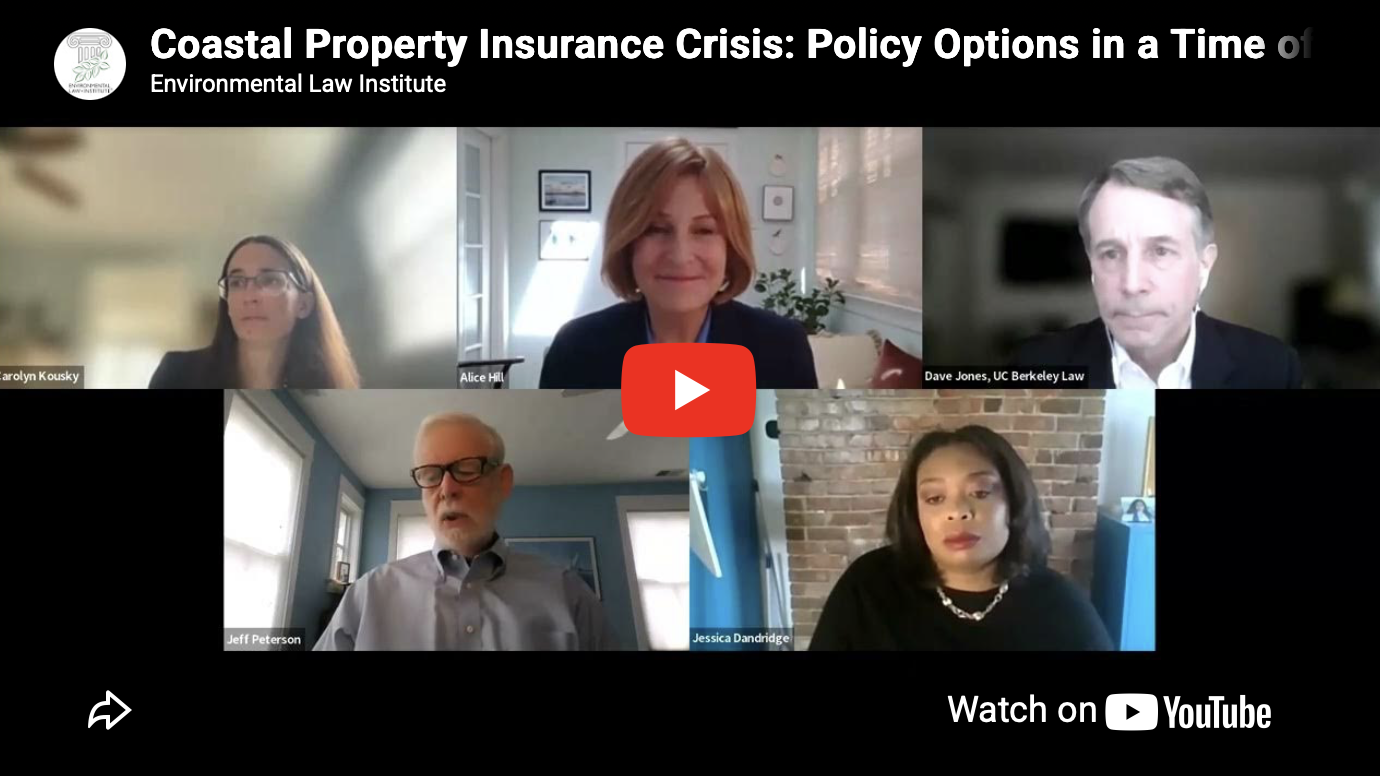 Coastal Property Insurance Crisis: Policy Options in a Time of More Severe Storms and Rising Seas