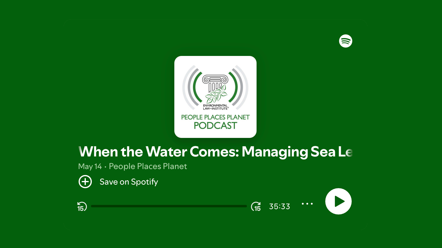 When The Water Comes: Managing Sea Level Rise