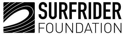 Logo of Surfrider Foundation with a stylized wave design and bold black text
