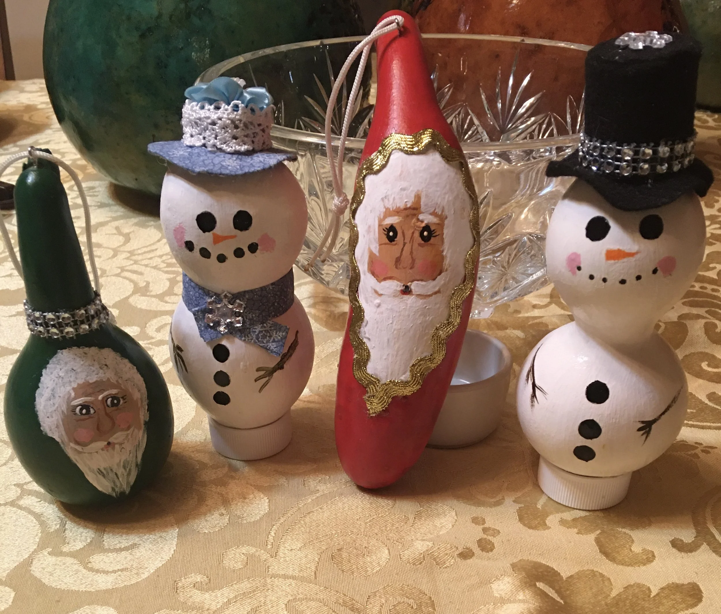 Christmas decorations miniture gourds