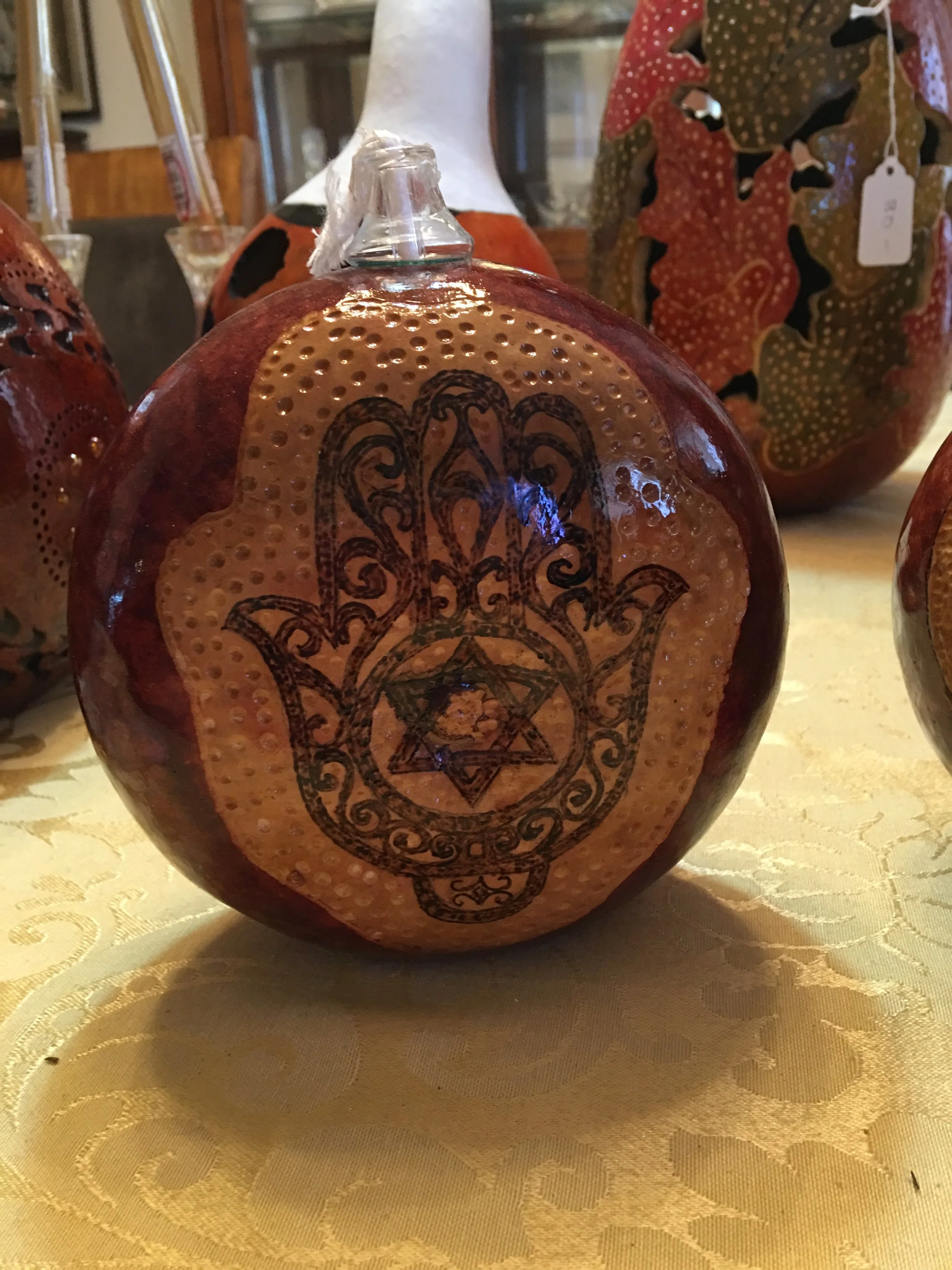 Handcrafted Spiritual Gourd Decor