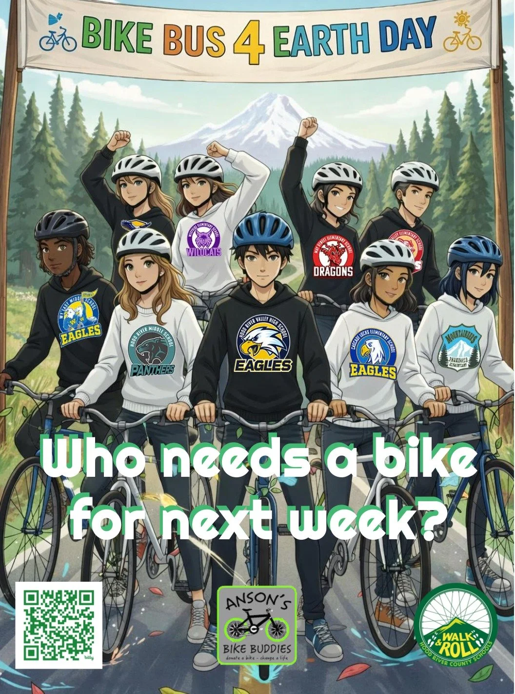 Who needs a bike for next week's Bike Bus for Earth Day?

This Thursday, April 16, 6-8pm, is our shop hours! Behind Domino's Pizza.

We also do tune-ups.

#hoodrivercounty