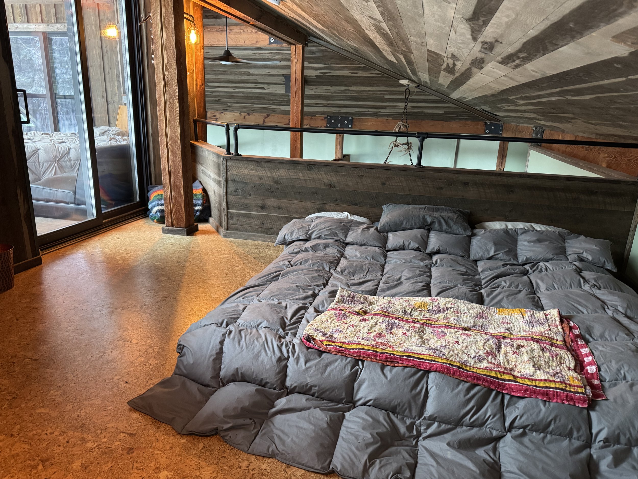 Sleeping loft in Lodge.